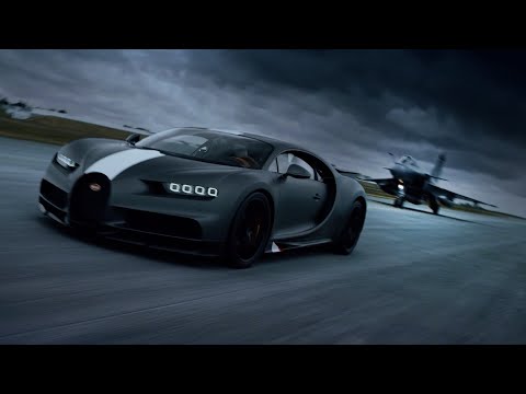 BUGATTI Chiron Sport &#039;Les Légendes du Ciel&#039; meets Dassault Rafale Marine jet – 7,227 PS let loose