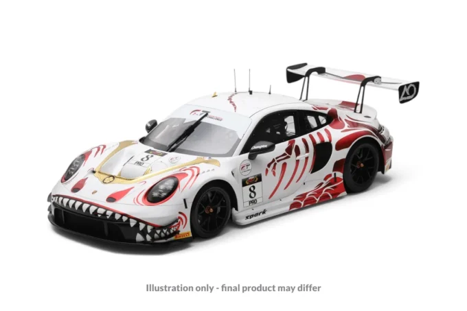 Porsche 911 GT3-R #8 AO Racing "Bushi Rex" + Pit Board
