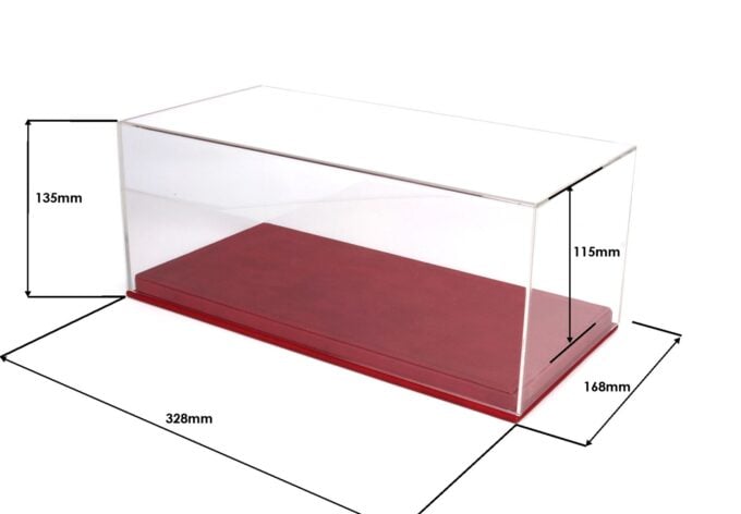 Vitrine BBR avec socle similicuir rouge – Image 2