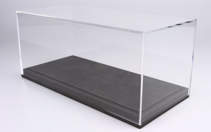 Vitrine BBR avec socle similicuir gris