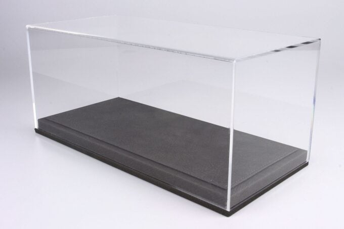 Vitrine BBR avec socle similicuir gris
