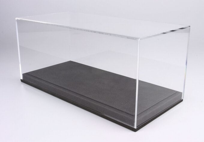 Vitrine BBR avec socle similicuir gris