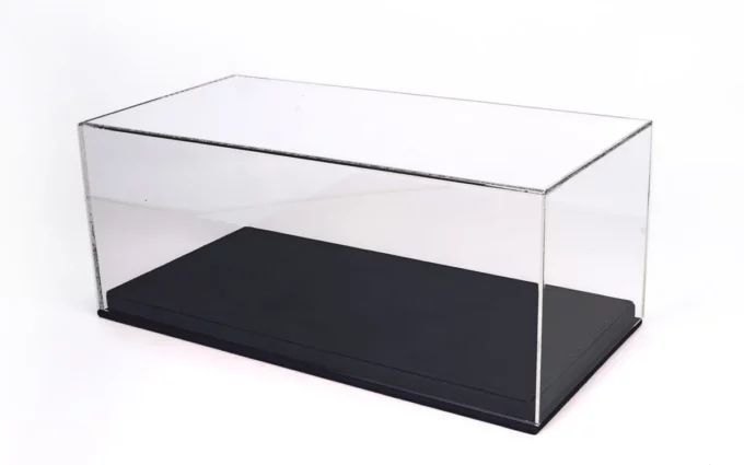 Vitrine BBR avec socle similicuir noir