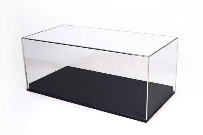 Vitrine BBR avec socle similicuir noir