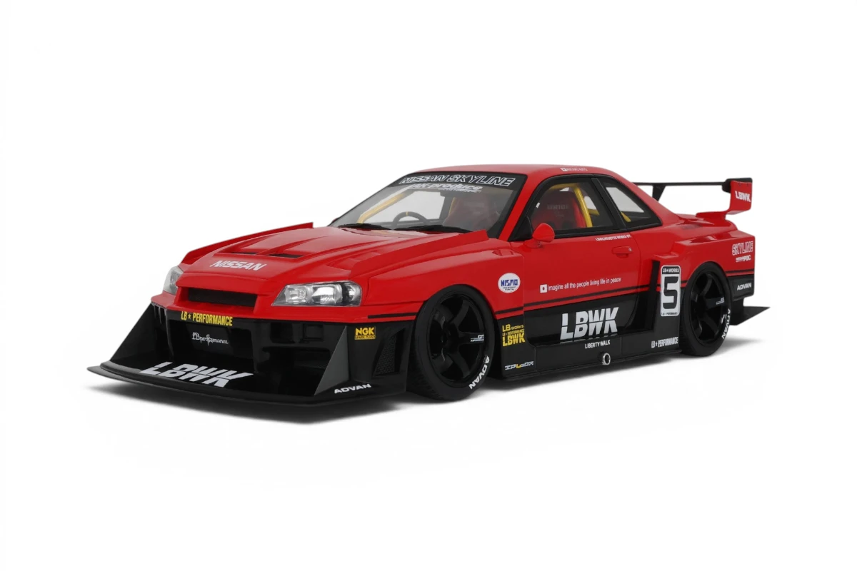 Nissan Skyline R34 GT-R Super Silhouette 1:18 model car GT Spirit